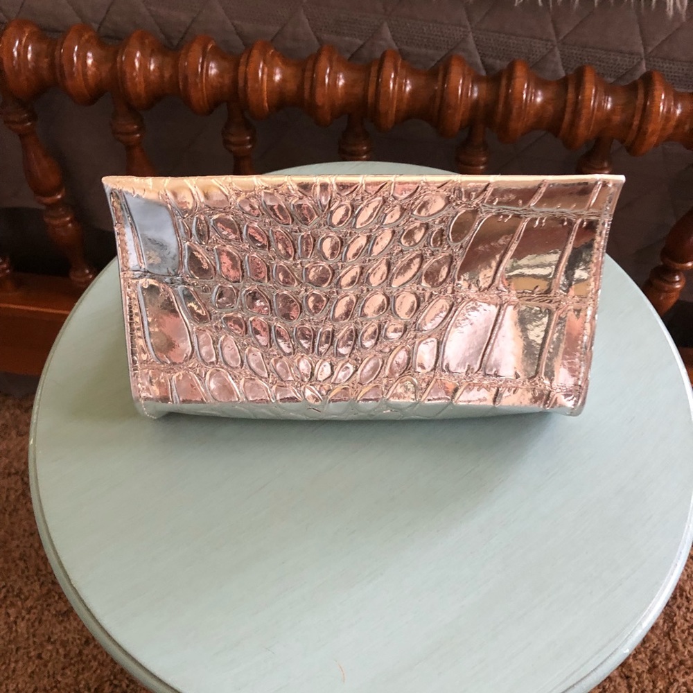 Silver metallic clutch
